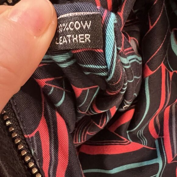 Marc By Marc Jacobs Leather Clutch Fold Over Bag Black Logo Boho - Picture 9 of 10